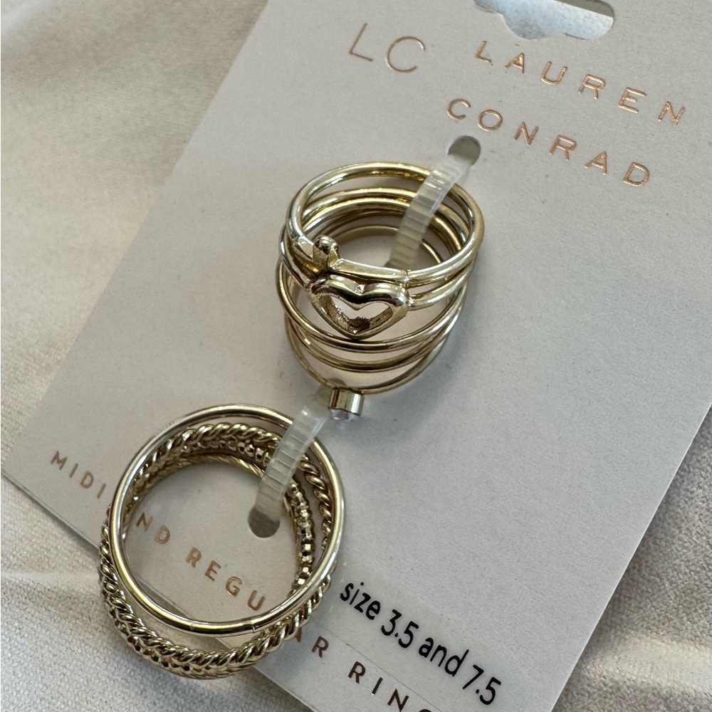 LC Lauren Conrad Gold Stacking Ring Set